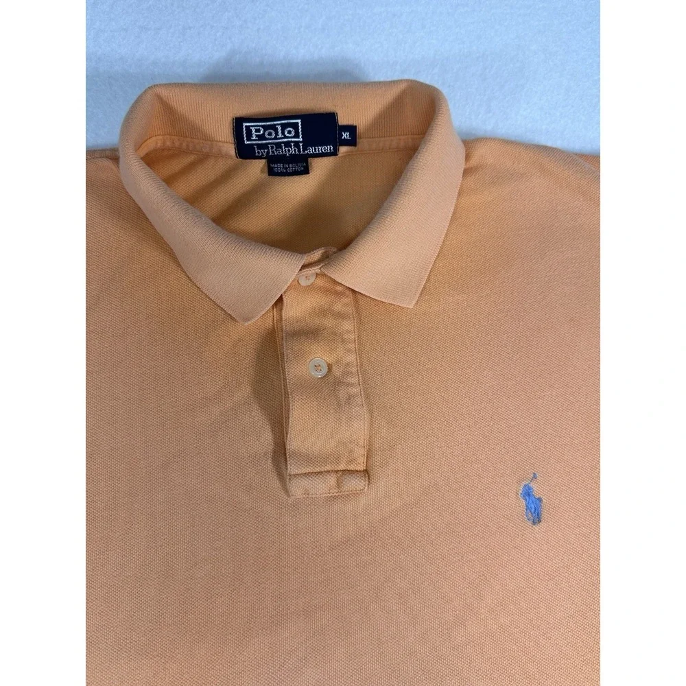 Polo Ralph Lauren Polo Shirt Orange Size XL Short Sleeve Mens Classic Fit